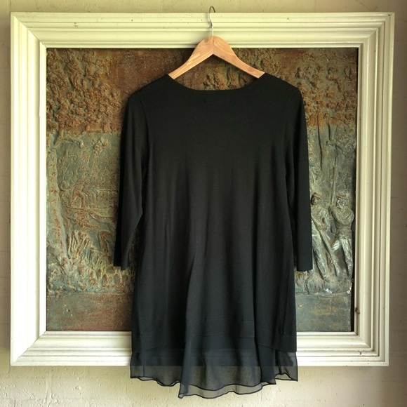 ⭐️🆕[Neiman Marcus]💯%Cashmere Tunic Top Chiffon - Picture 2 of 4